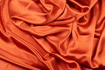 Shiny red copper silk