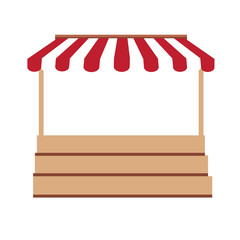 Market stall vector