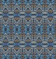 Fototapeta premium Abstract seamless pattern. This pattern can be used for wallpaper, pattern fills, web page background, surface textures. Vector illustration