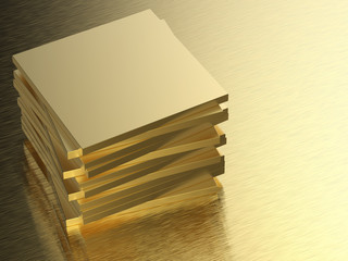 golden metal plates