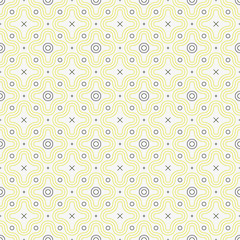 Minimalistic linear ornament. Rounded shapes and crossing lines. Seamless pattern. Background texture for a textile products.