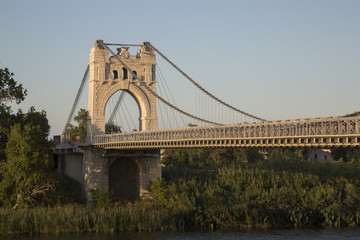 Fototapeta na wymiar Penjat Suspension Bridge, Amposta