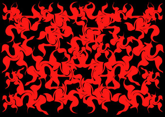 The colorful black and red abstract background