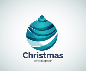 Vector Christmas ball logo template