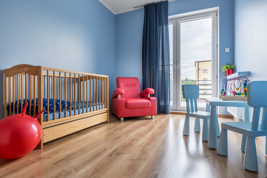 Simple Style Blue Baby Room Idea