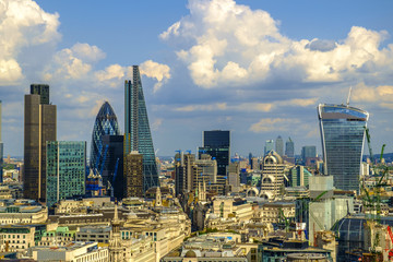 Fototapeta na wymiar Aerial panoramic of London from St. Pauls Cathedral