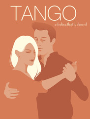 Young Couple Dancing tango
