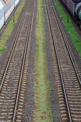 Fototapeta na wymiar Railway tracks from above