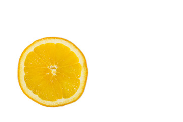 orange slice on a white background