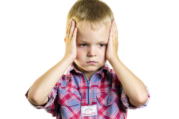 boy holding his hands behind his head