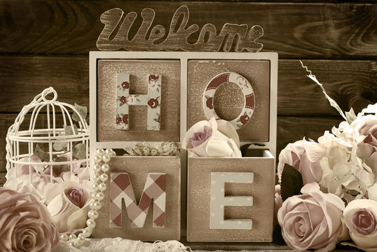 welcome home still life in sepia