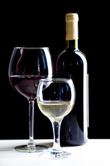 Elegant red wine glass