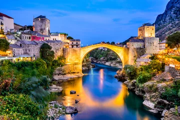 Fotobehang Stari Most Mostar, Bosnië en Herzegovina