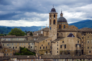 Obraz premium Urbino view, city in Italy, Marche region