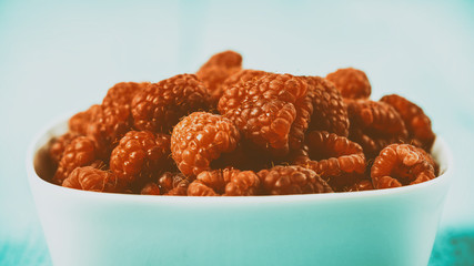 Bowl Of Fresh Raspberries