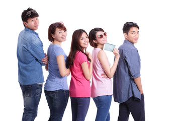 Obraz premium Happy group travel people