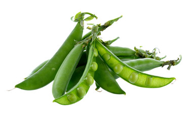 peas on the white background