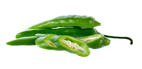 peppers on white background
