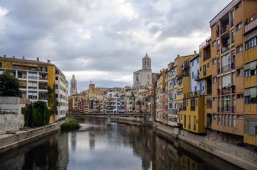 Fototapeta na wymiar Town of Girona in Catalonia, Spain