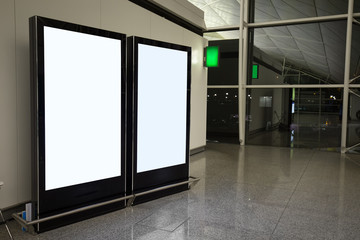 Blank Billboard in airport