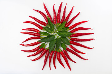 Red chili, symbolizing the hot sun