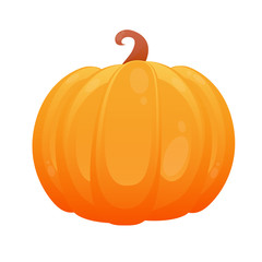 Pumpkin isolated on white background. Game Design. Vector illustration