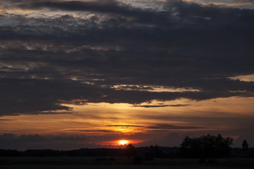 Fototapeta na wymiar Clouds at sunset background