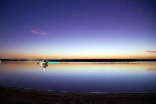 Sunset Sea Reflection