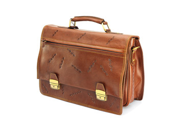 One briefcase leather