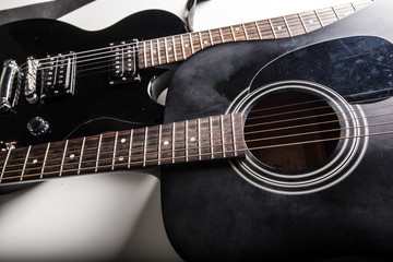 Obraz na płótnie Canvas Electric guitar close-up