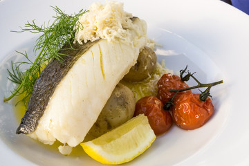 cod filet with potatoes