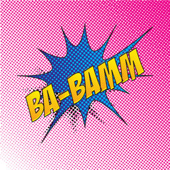 Colourful comic book style explosion vector effect