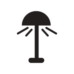 flat icon in black and white style lamp 