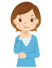 女性　主婦　表情　ドキッ