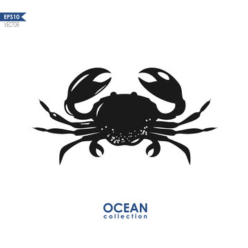vector crab silhouette