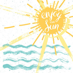 enjoy the sun summer poster