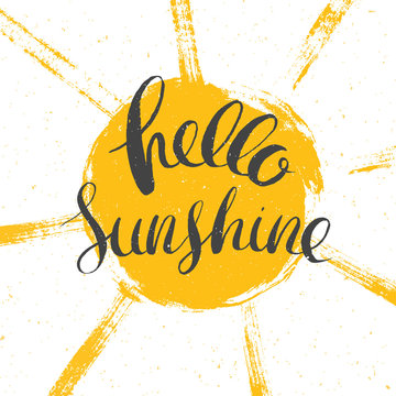 Hello Sunshine Vector Lettering