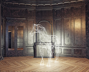 low-poly style horse © Victor zastol'skiy