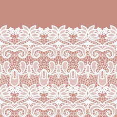 Lace border. Invitation card.