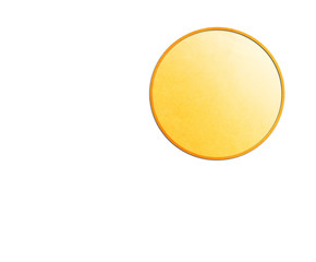 tag recycled paper craft stick on white background