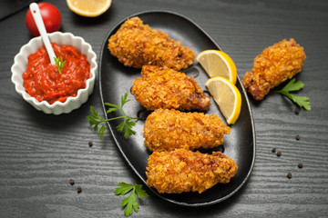 Fried chicken wings - breaded