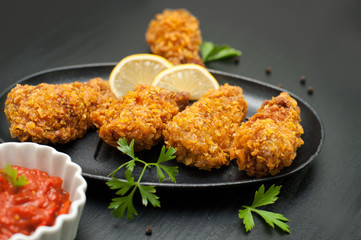 Fried chicken wings - breaded