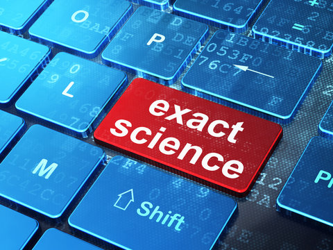 Science concept: Exact Science on computer keyboard background