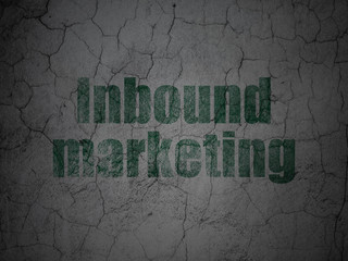 Advertising concept: Inbound Marketing on grunge wall background