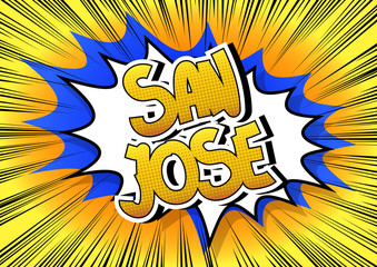 San Jose - Comic book style word.