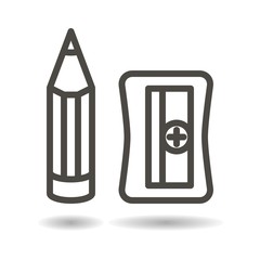 pencil and sharpener