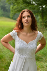 Naklejka premium portrait of the young beautiful woman with long hairs