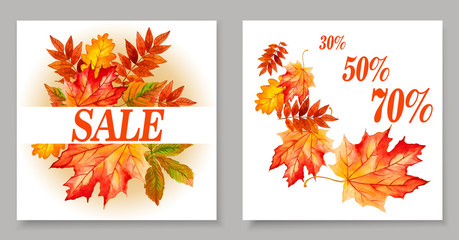 Autumn sales banners for web or print