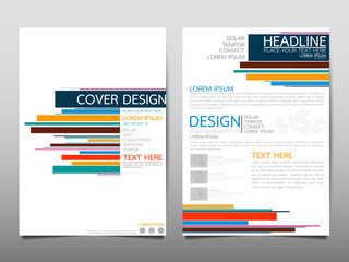 Colorful line cover business brochure vector design, Leaflet advertising abstract background, Modern poster magazine layout template, Annual report for presentation.