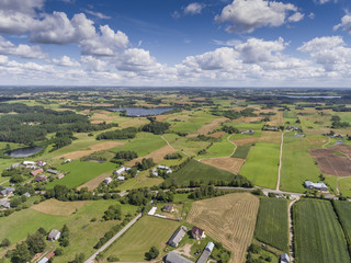 Suwalki Landscape Park, Poland. Summer time. View from above.
